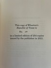 1 254 The Republic Of Texas 1821-1846 By Clarence Wharton Hc dj Limited 1st Thus
