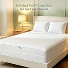 Faunna Cotton Zippered Mattress Encasement - Bed Bug   Dust Mite Proof  Oeko-tex