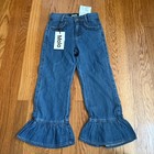 Molo Amara Ruffle Hem Denim Boutique Pants New 4