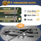 Pool Cue Case  4x4 Hard Shell Pool Stick Case Holds 4 Sticks   Heavy-duty  10 Pa