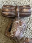 Vintage African Hand-carved Wood Carving Man Carrying Wood Approximately 15   
