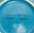 Rare Ikaros Rhodes Greece Gulf Maritime Lines Ship Advertising Ashtray 1970s
