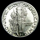 1944-d Mercury Dime Silver ---- Gem Bu  Fb Condition  ----  011u