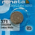 371 Renata Sr920sw D371  2 Piece  Watch Battery Free Shipping Authorized Seller