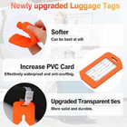 7 Pack Silicone Luggage Tag Baggage Handbag Travel Suitcase Tags With Name Id Ca