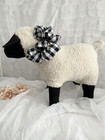 Vtg Handmade Large Ewe Sheep Plush Stuffed Handmade Primitive Farmhouse Country