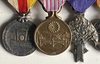 Wwii Japanese Manchukuo Planck Block With Orders And Medals Badge Ordre Medaille
