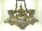 C  1850 French Silver Very Fancy Inkwell - 7 1 4  Tall X 11  Wide - 602 Grams