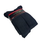 New Goldtoe Men 7 Pair Harrington Collection Reinforced Toe All Black Crew Socks