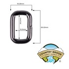 Country Brook Design   3 4in Gunmetal Heavy Welded Rectangle Rings Closeout 50 Pk