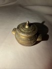 Vintage Dollhouse Miniature Brass Cooking Pot With Lid   Handles 1 12 Scale