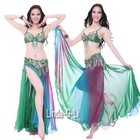 New Belly Dance 2 Pics Costume Bra  Belt Set Outfit Usa 34b -usa 40d  10 2345