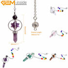 Merkaba Wand Natural Crystal Dowsing Chakra Pendulum For Divinationreiki Pendant