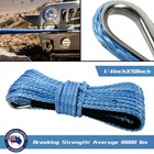 1 4  50  10000lbs Synthetic Winch Rope Line Recovery Cable Suv Atv Utv W  Sheath