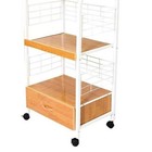 59 5  Tall 3-tier Microwave Kitchen Cart With Drawer And Outlet