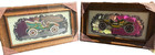 Wall Plagues Mirror Wood Frame Antique Automobiles 1911 Roadster 1904 Olds-lot 2