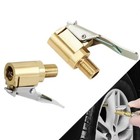 2-pack Brass Tire Air Chuck  Locking Quick Connect Inflator Hose Adapter  No Lea