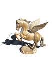 Pegasus Winged Horse Brass Statue Figurine Vintage