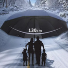 130cm Oversized Folding Windproof Waterproof Uv Sun Rain Umbrella Travel Family