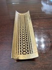 Vintage Rectangle Ornate Brass Footed Dresser Tray Approx  8   x2      