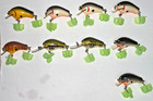 Bagley Killer B1 B11 Lot Of 9  Balsa Crankbait Fishing Lures