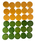 Vtg Backgammon Set Crisloid Champion Green Butterscotch Swirl Tournament  1 75   