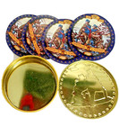 Miller High Life Beer Birth Of A Nation Set Of 4 Coasters In Tin  New  1993 