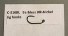 50 Jig Hooks C-516bl-barbless  Black-nickel  Competition-combine Shipping