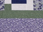 Patchwork Quilt Top  purple green  Pieced bed lap wall sofa 52 x66  Usa Homemade