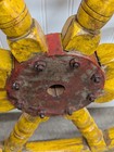 1875 Yellow Painted Teak Ship s Helm