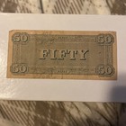 1864  50 Fifty Dollars Csa Confederate States Of America Currency Note   copy 