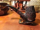 Vintage Calabresi Rusticated Bent Briar Tobacco Pipe Estate Restored Italy