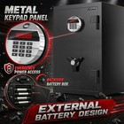 6 0 Home Safe With Metal Keypad  Fireproof Bag Safe Box With Dual Alarm System