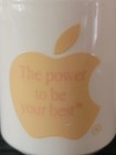 Rare Vtg 1980 s Apple Computer Inc Mug  the Power To Be Your Best  Advertising