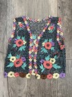 Antique Vintage Irish Lace Women   s M Best Floral Motif Handcrafted Boho 30  Off