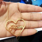 Personalized Custom Name Pendant Necklace Box Chain Gold Jewelry Gifts For Women