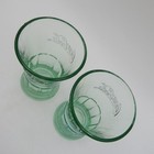 Libbey Heavy Green Glass Coca Cola Coke Flared 6oz Glasses 4 5in Vintage Look