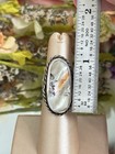 Vintage Native American Sterling Silver Carved Blister Pearl Ring Size 5 5