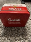 Vintage Collectible Campbell   s Tin Metal Container Souper Recipes Storage Box