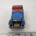 Vtg Blue Tin Friction Toy 4 Door Sedan Touring Car N-1929 Made In Japan 