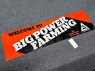 Allis-chalmers Big Power In Farming Banner 4ft Vintage Style Farm Sign