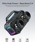 Energizer Outdoor Bluetooth Speakers  100w Peak Portable Wireless Speaker Boost 