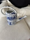 Vintage Blue   White Pottery Watering Can