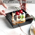 50 Pack Small Charcuterie Boxes With Clear Lids  To Go Paper Dessert Boxes Ba   