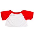 White Tee W red Sleeves Teddy Bear Clothes Fits Most 14 -18  Build-a-bear And   