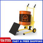440lb Hydraulic Material Lift With Swivel Wheels   Pallet Forks 36in Lift Height