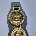English Horse Brass Medals Crown  Sir Winston Churchill  Horse On Leather Strap