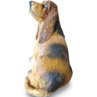 Vintage Basset Hound Dog Figurine Sitting Looking Up Resin Statue