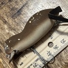 Vintage Heddon Meadow Mouse Crankbait Flocked Brown white Very Nice Comb Ship 