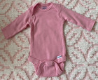 Gerber Infant Baby Girls 0-3 Mth Onesies Set Of 5 Pink Blue Hearts Stripes Pack